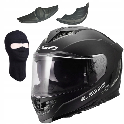 LS2 FF818 Storm III Solid Matt Black športová integrálna prilba s mixom XXL