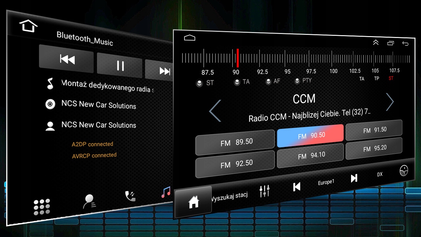 RADIO 7' ANDROID CANBUS DO FORD S-MAX 2006-2014 Radio informacja RDS pasmo FM radio cyfrowe DAB+