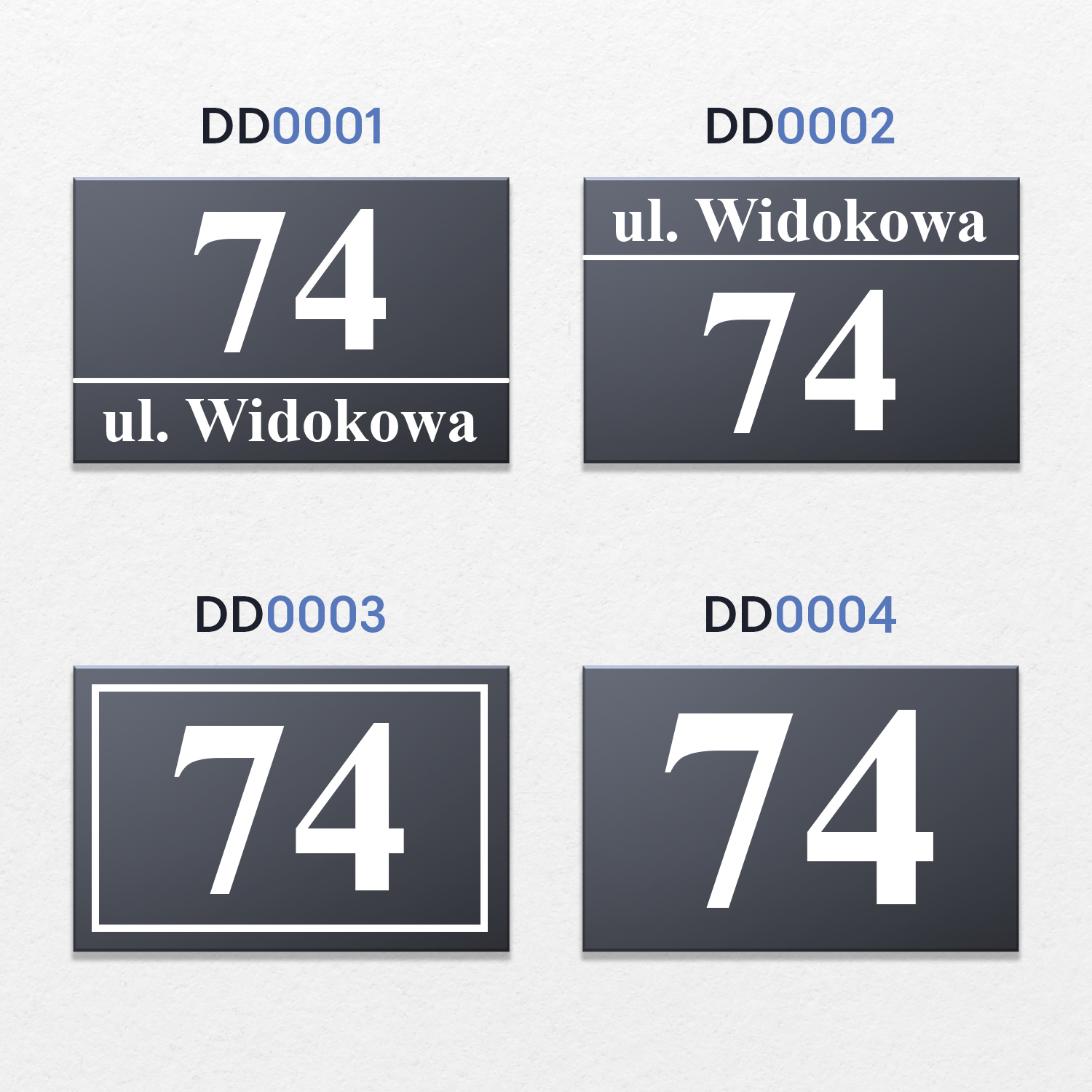 NUMER DOMU numer na dom TABLICZKA ADRESOWA Z NUMEREM DOMU antracyt + KOŁKI Kolor inny