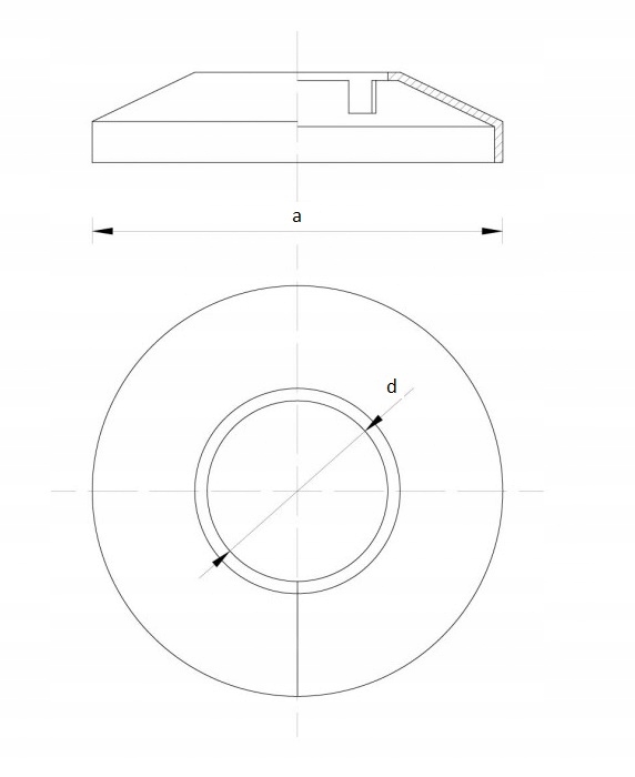 ROZETA MASKUJĄCA FI 16mm DO RUR PE PEX 5szt BIAŁA Typ rozeta