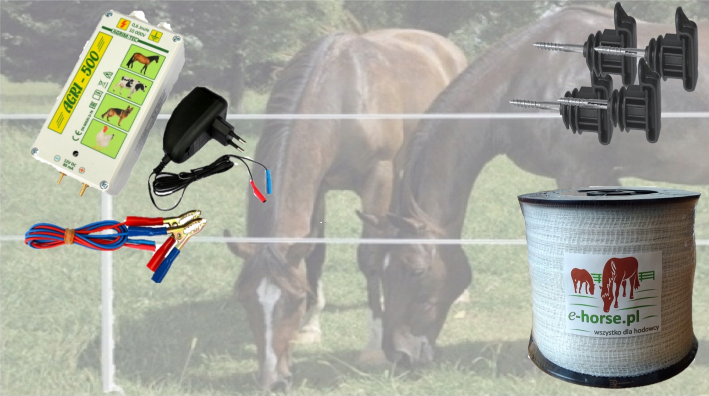 Zestaw pastuch dla psa kota konia TANIO AGRI 500