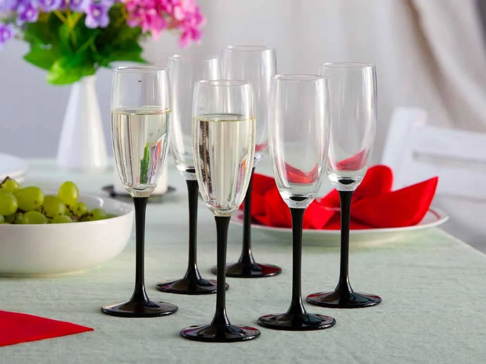 Kieliszki komplet do szampana Altom Design Onyx czarny 180 ml 6 sztuk EAN (GTIN) 5906948795501