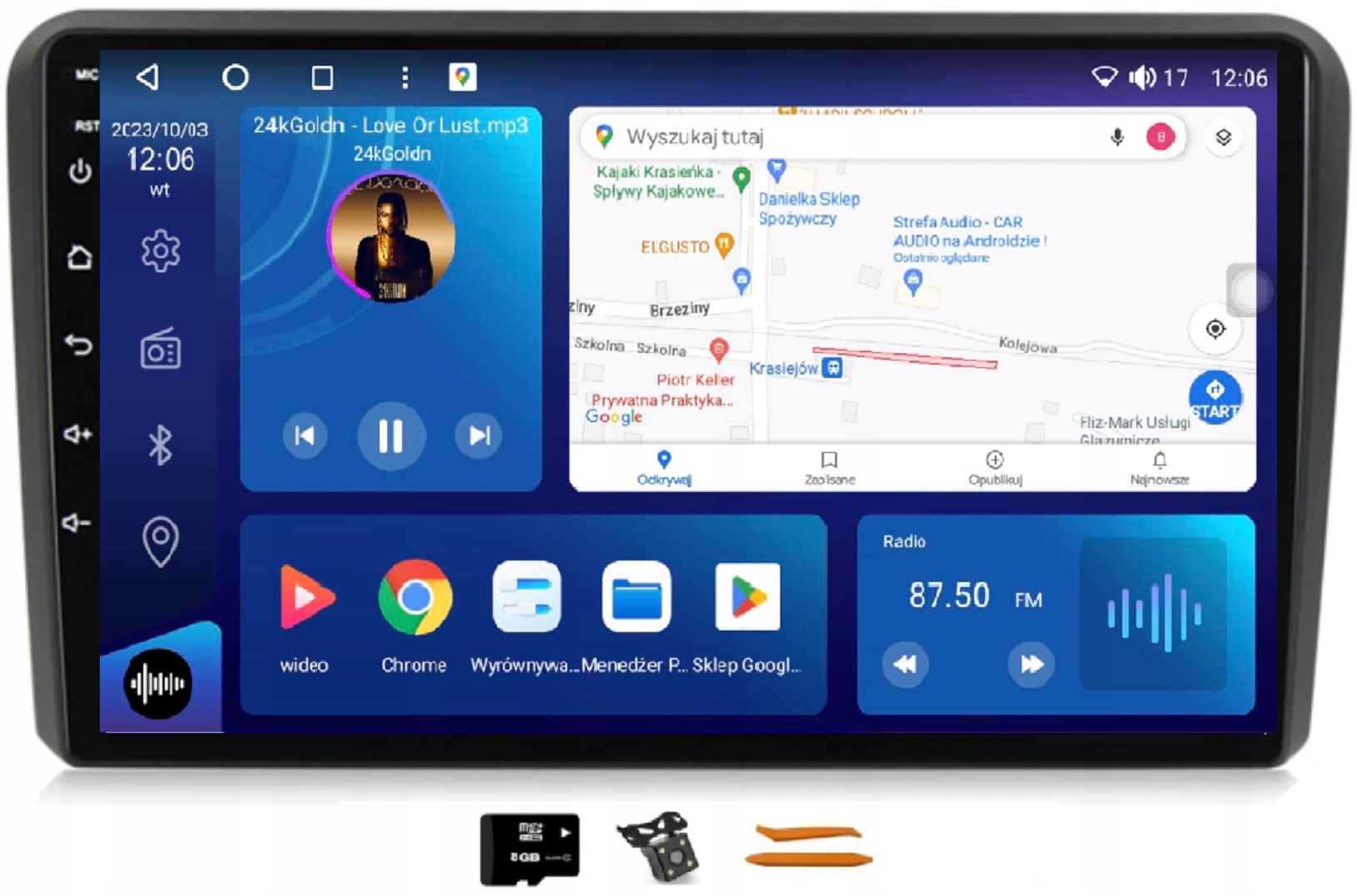 Rádio Android Navigácia Qled Carplay Gps Audi A3 8P S3 03-12 RS3 2011
