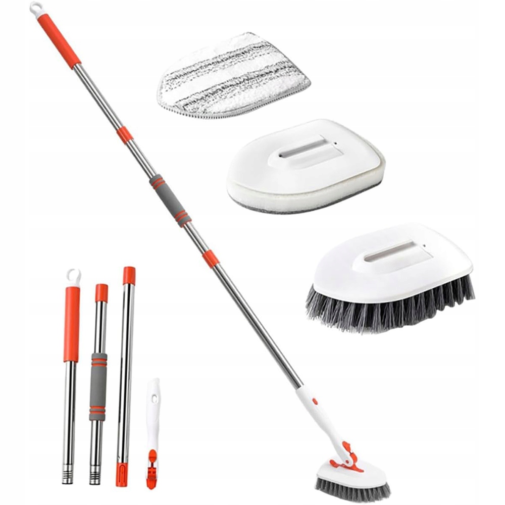 Levně Koupelnový Teleskopický Kartáč 3V1 Vana Sprchový Kout Nastavitelná