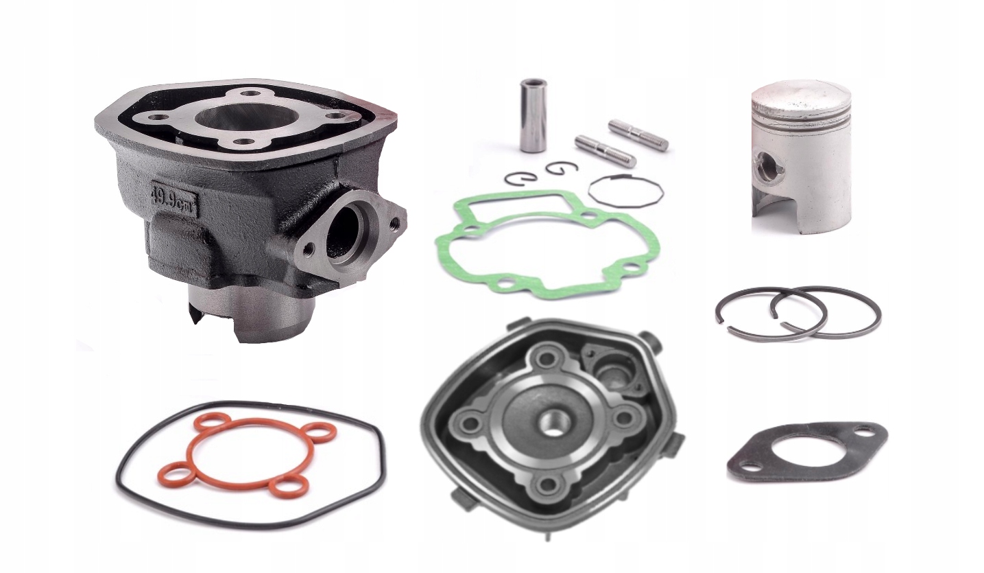 CYLINDER ŻELIWNY Z GŁOWICĄ PIĘCIOKĄTNĄ POWER FORCE APRILIA SR PIAGGIO NRG Z