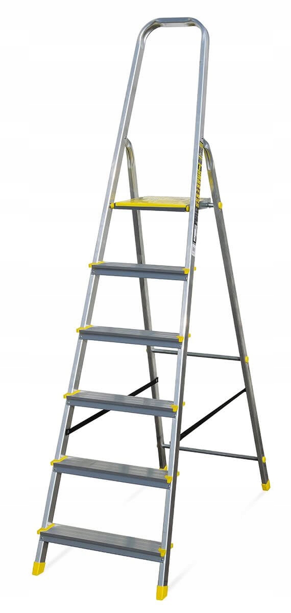 DRABINA ALUMINIOWA 6-stopniowa DOMOWA BS-DA6 150kg BAYERSYSTEM