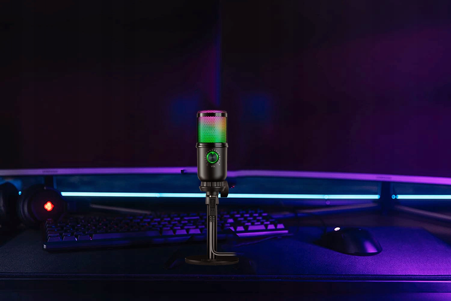 MIKROFON DEFENDER GLOW GMC 400 RGB STREAMING — 13