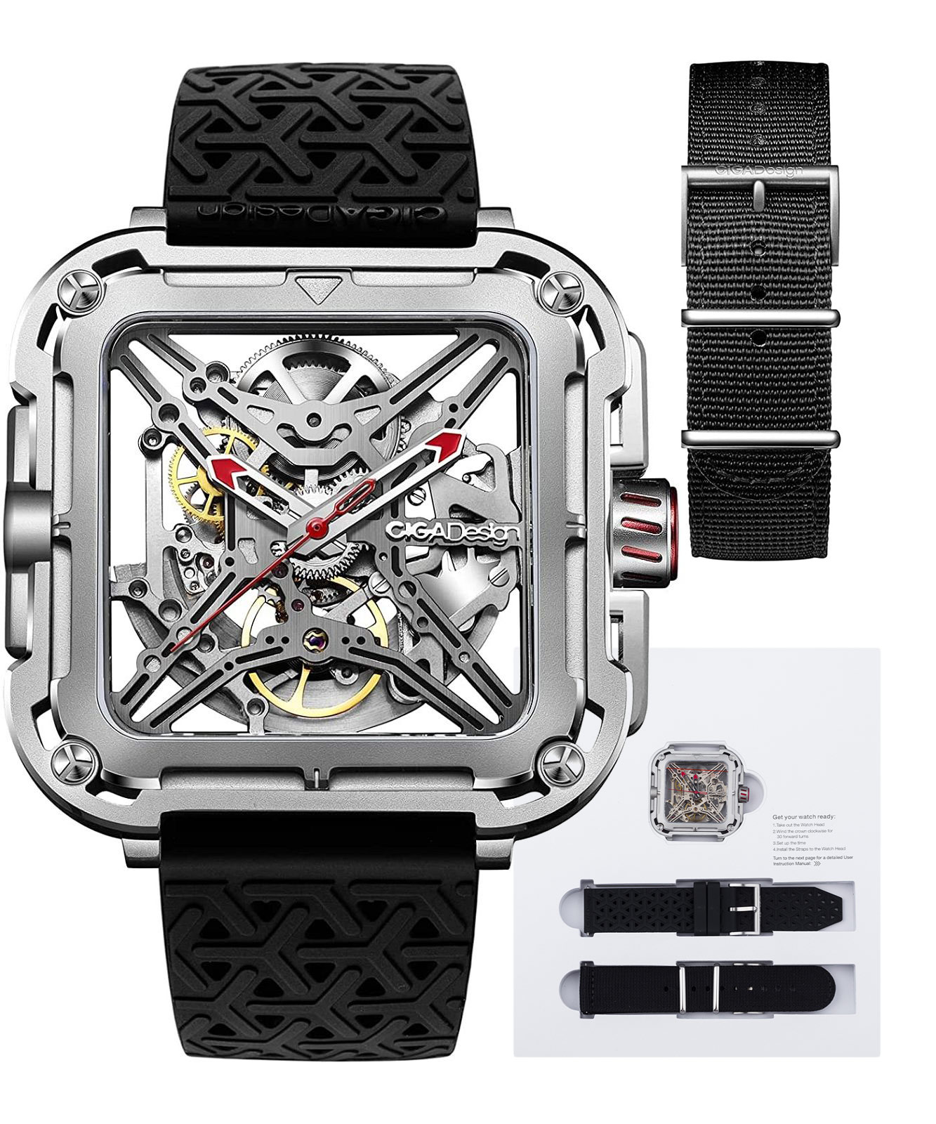 Pánské hodinky Ciga Design X Series Gorilla Silver Skeleton Automatic