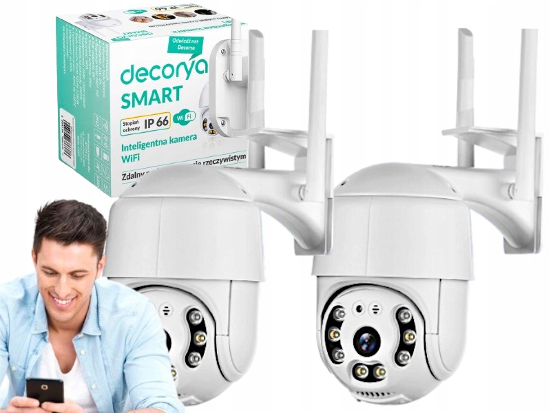 Sada pro monitorování domu a bytu 2x venkovní kamera Otočná aplikace