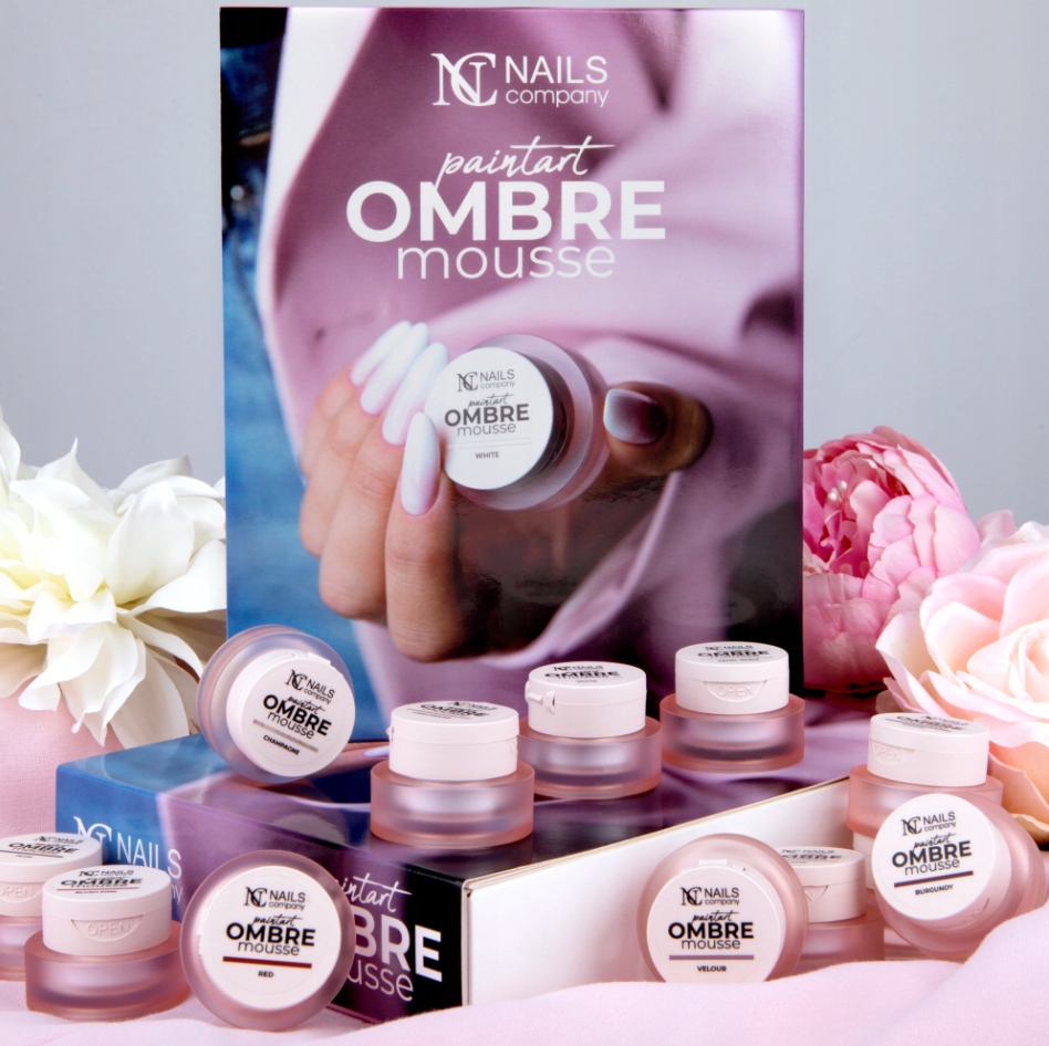 Zestaw żeli do zdobień Ombre Mousse Nails Company 12szt.