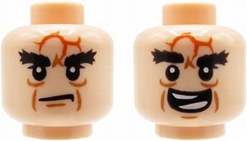 

Lego głowa / główka figurki: męska cielista blizny