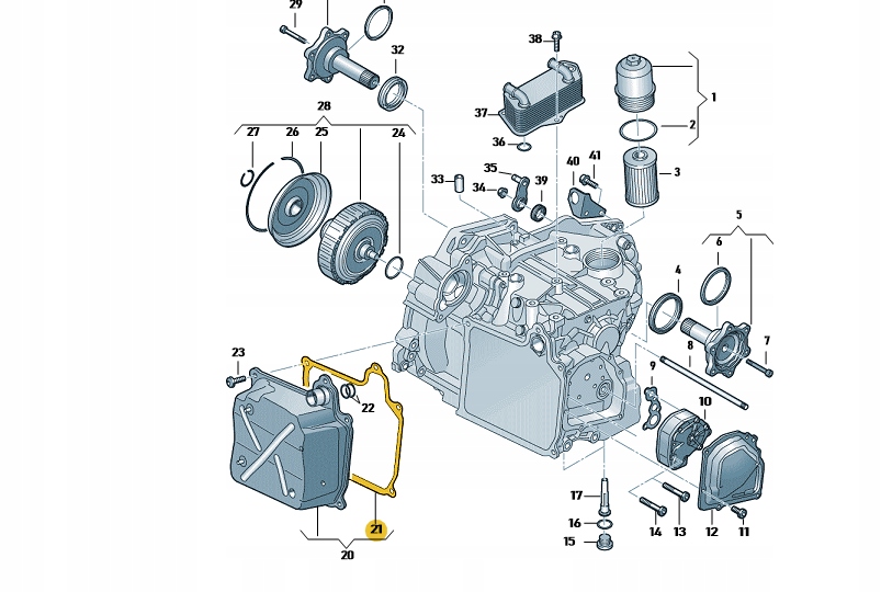 USZCZELKA MISKI OLEJU DSG 02E321371E ORYGINALNA Typ samochodu Samochody osobowe