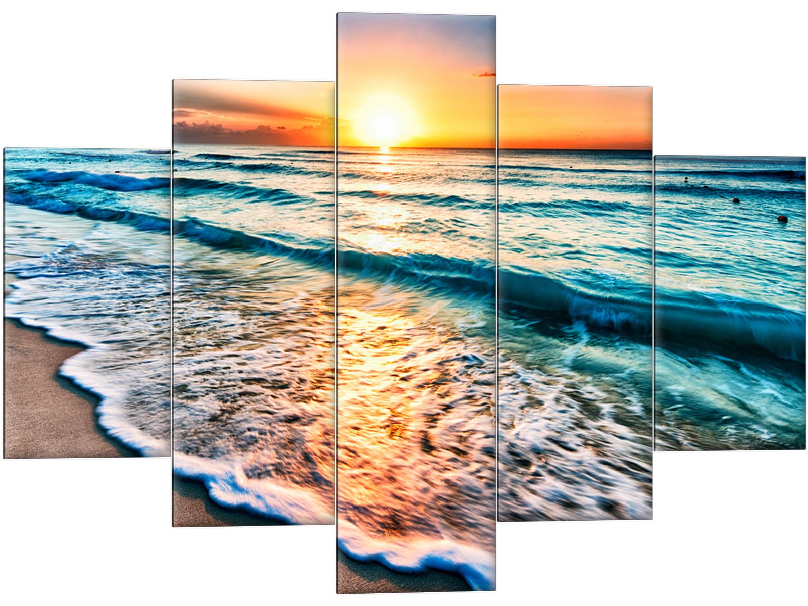 

Obraz Morze Plaża 150x105 Zachód Słońca piękny