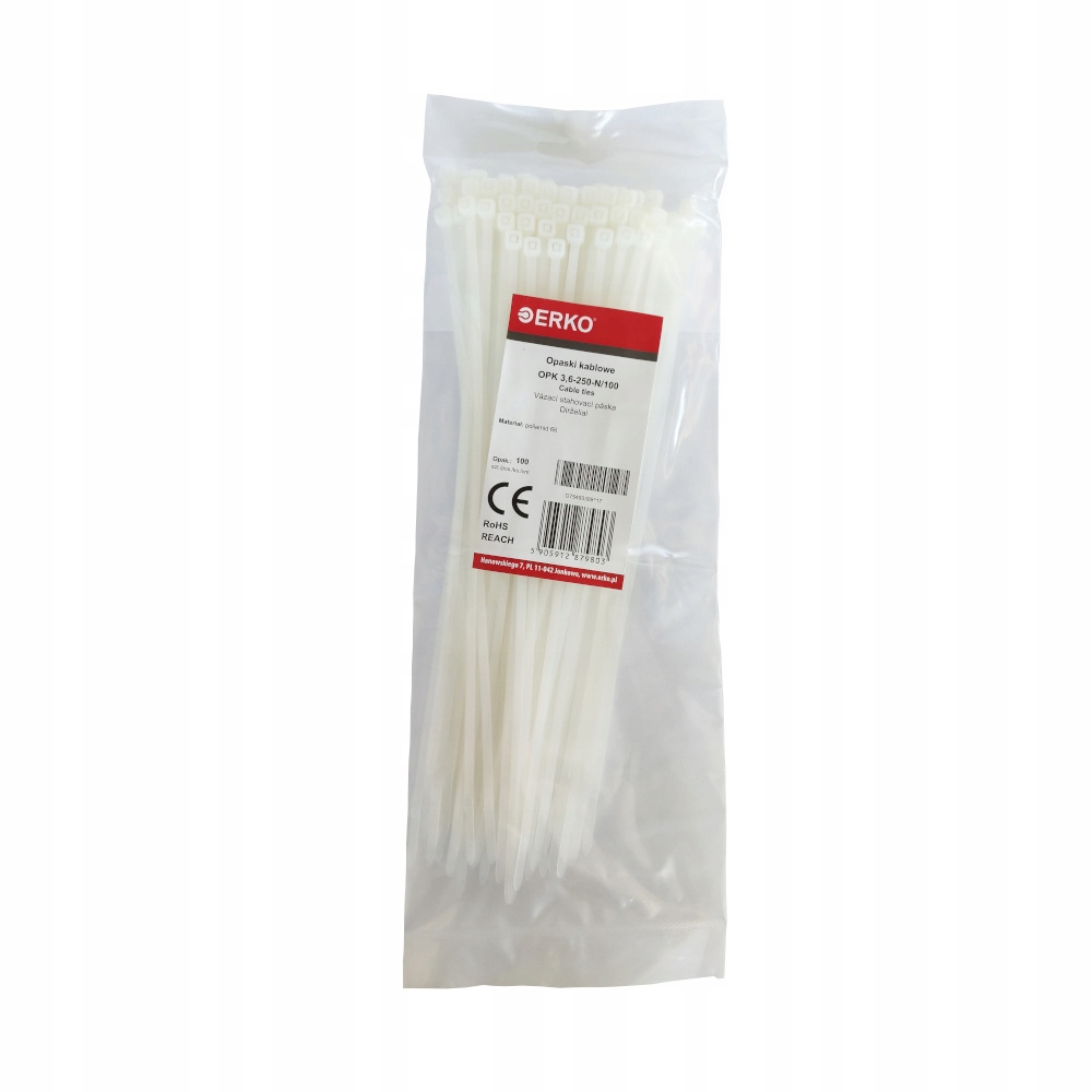 

Opaski Kablowe Zaciskowe 3,6x250 Naturalne Trytki