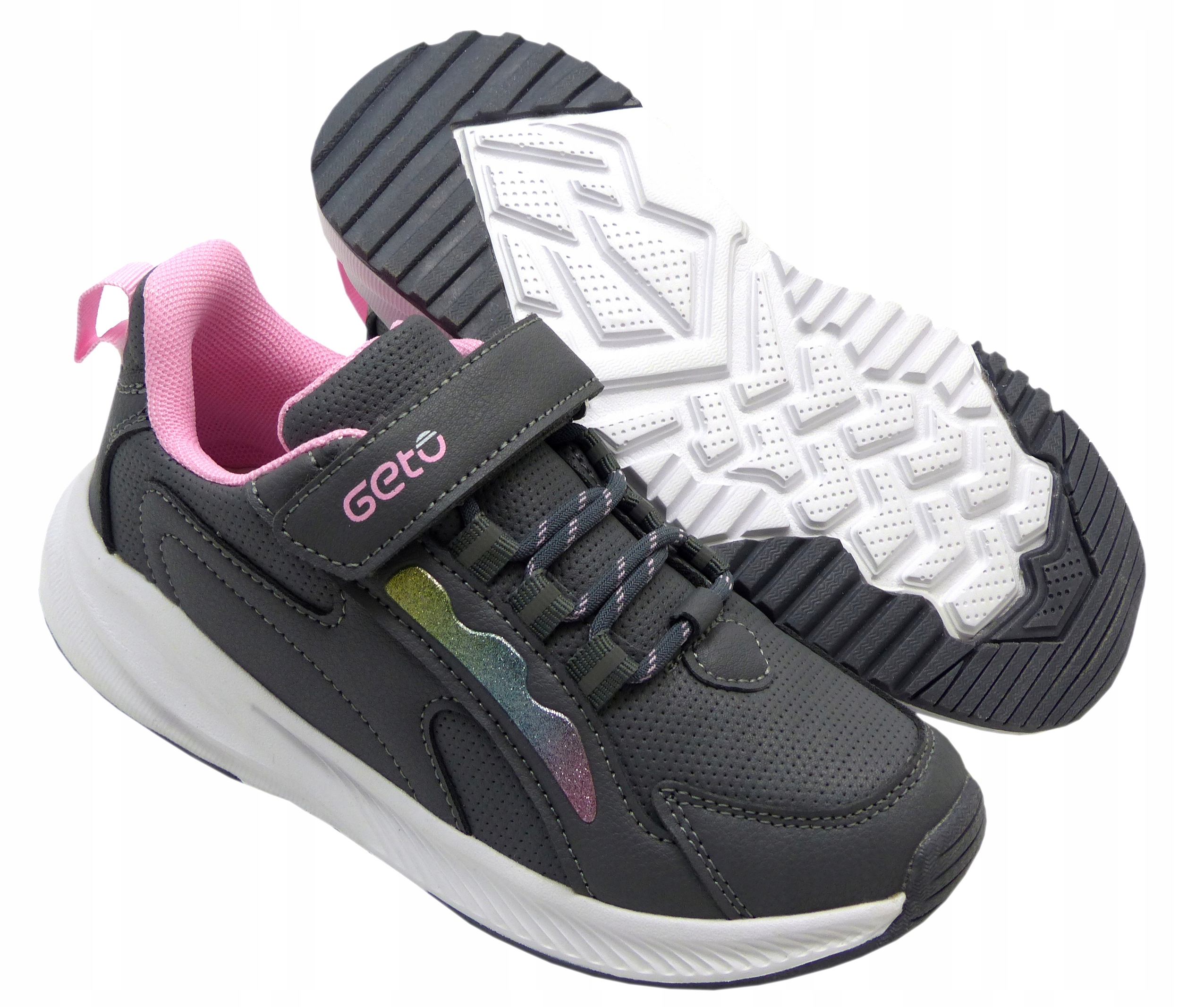 ADIDASY DZIECIĘCE BUTY SPORTOWE NA RZEP WKŁ SKÓRA Kod producenta DA-126/GR