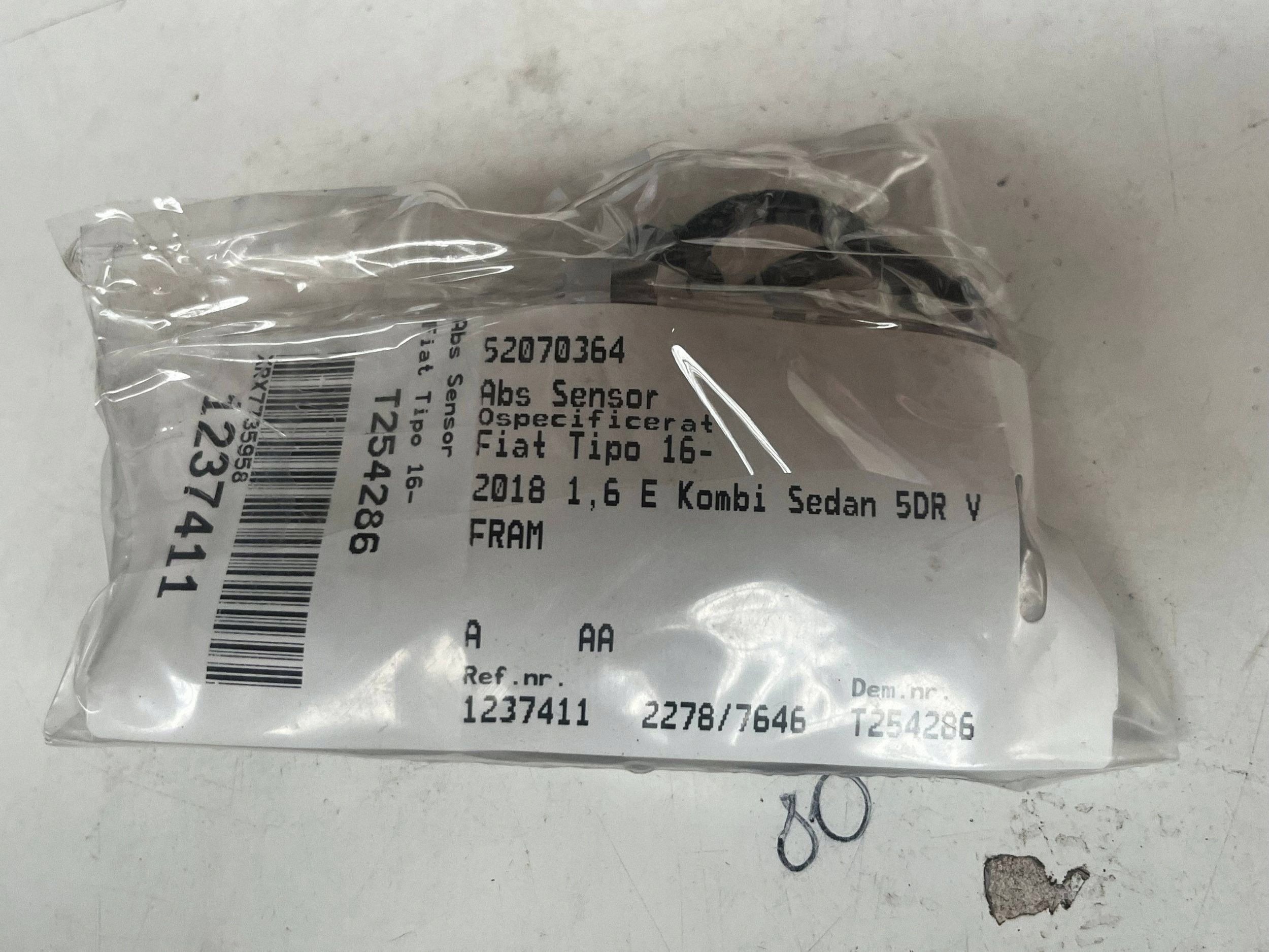 sensor PREDKOSCI wheels ABS FIAT TIPO 52070364 @A
