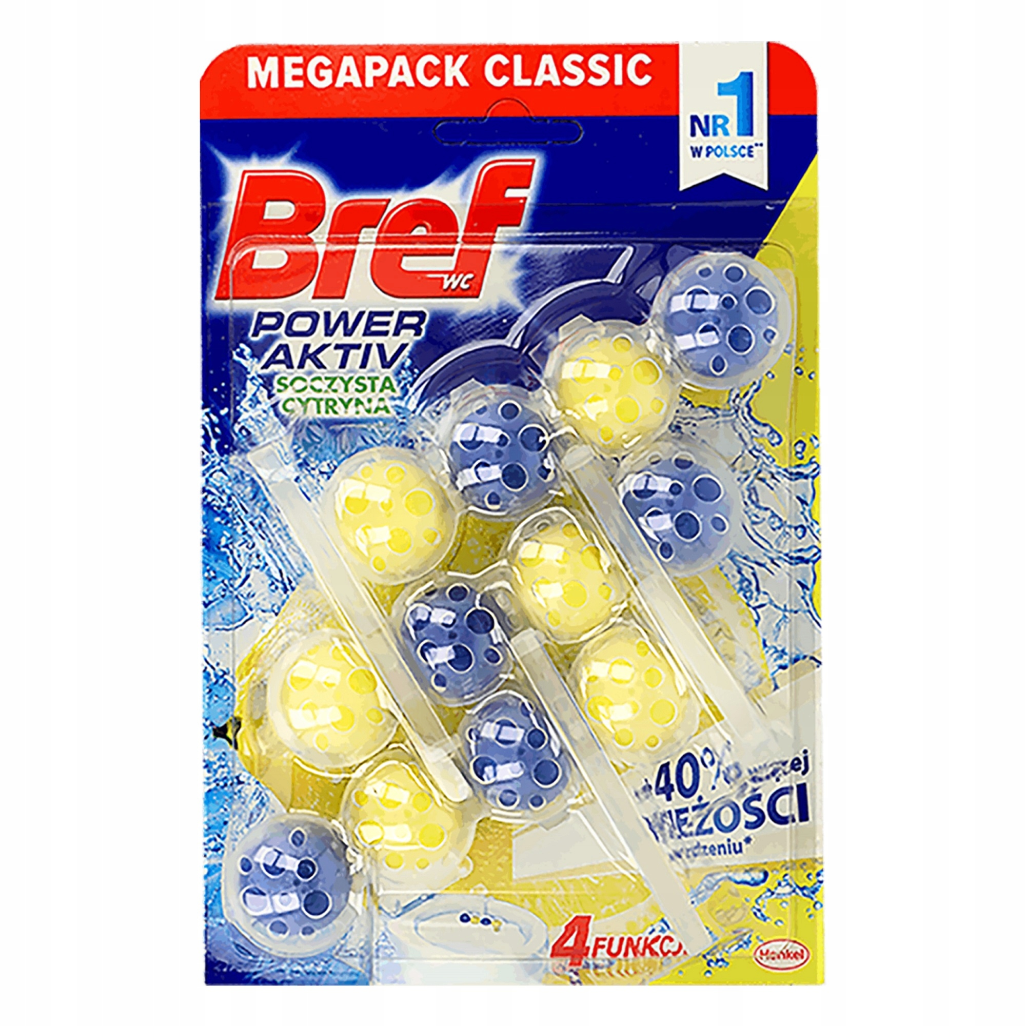 

3 x Bref Wc Power Lemon Zawieszka Kulki do Toalety