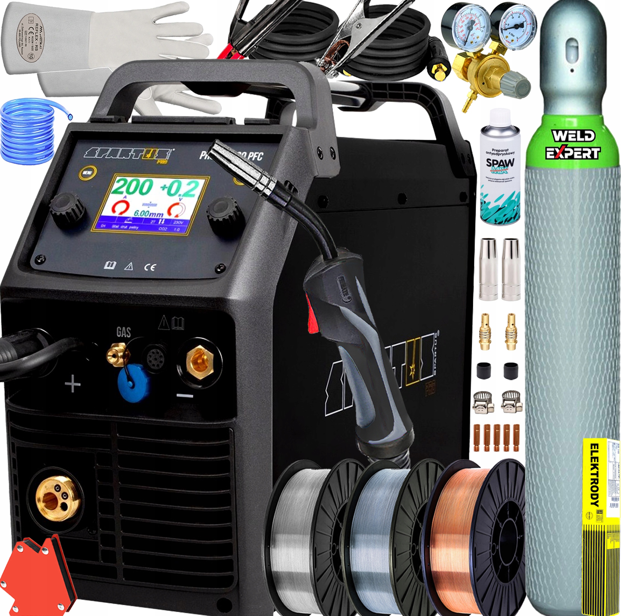 Invertorová Svářečka Migomat Poloautomat Spartus Promig 200PFC Mma Synergie