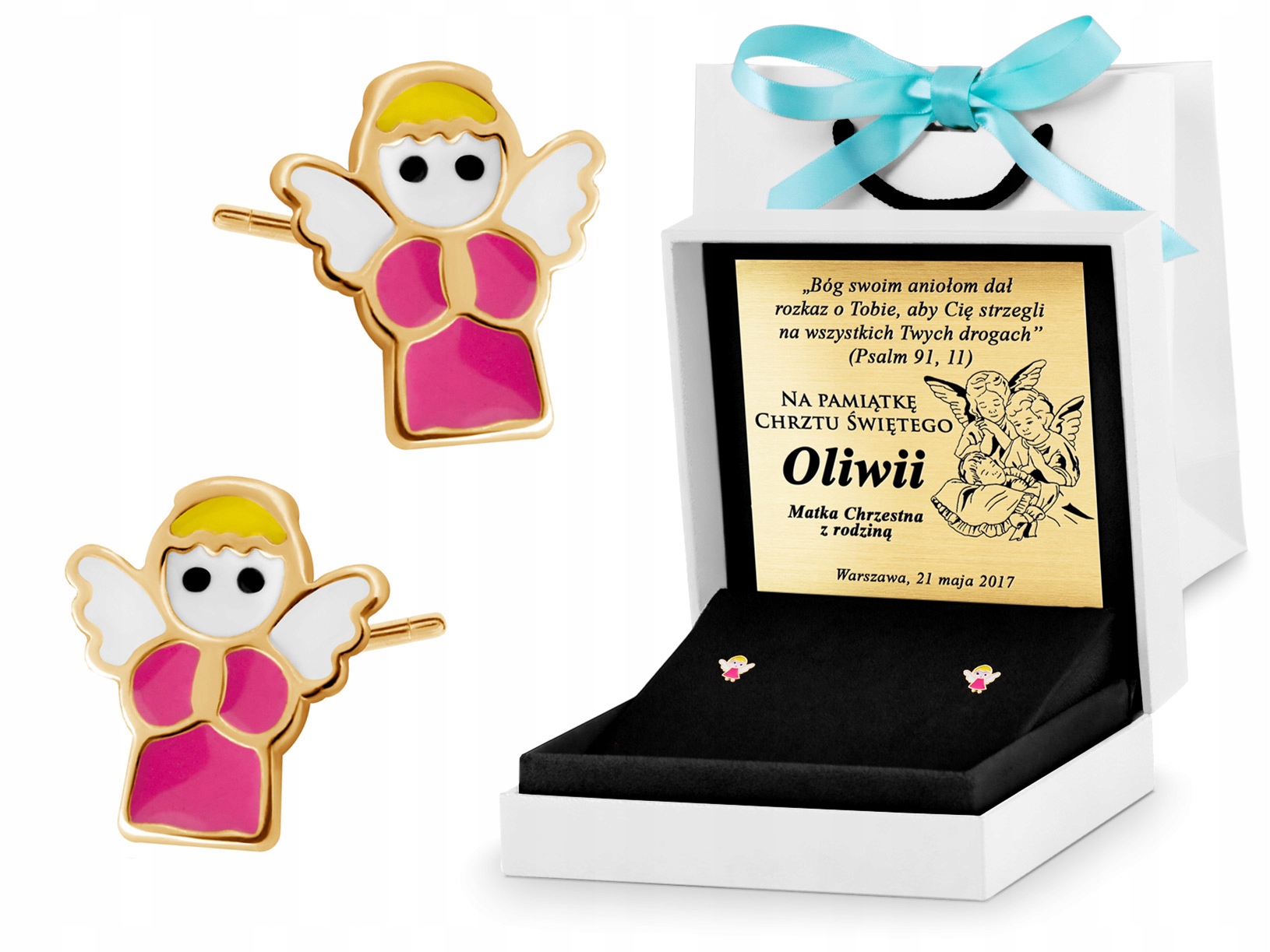 

Złote Kolczyki Dla Dziewczynki Sztyft 333 Aniołki