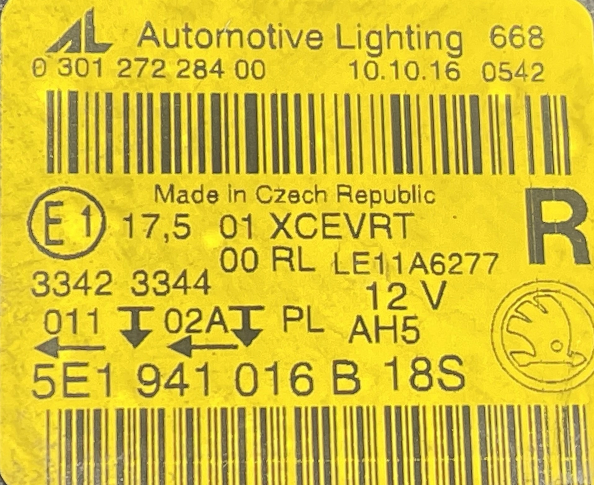 MOTOR REGULATIONS- LEUCHTE OCTAVIA III 5E1941016B