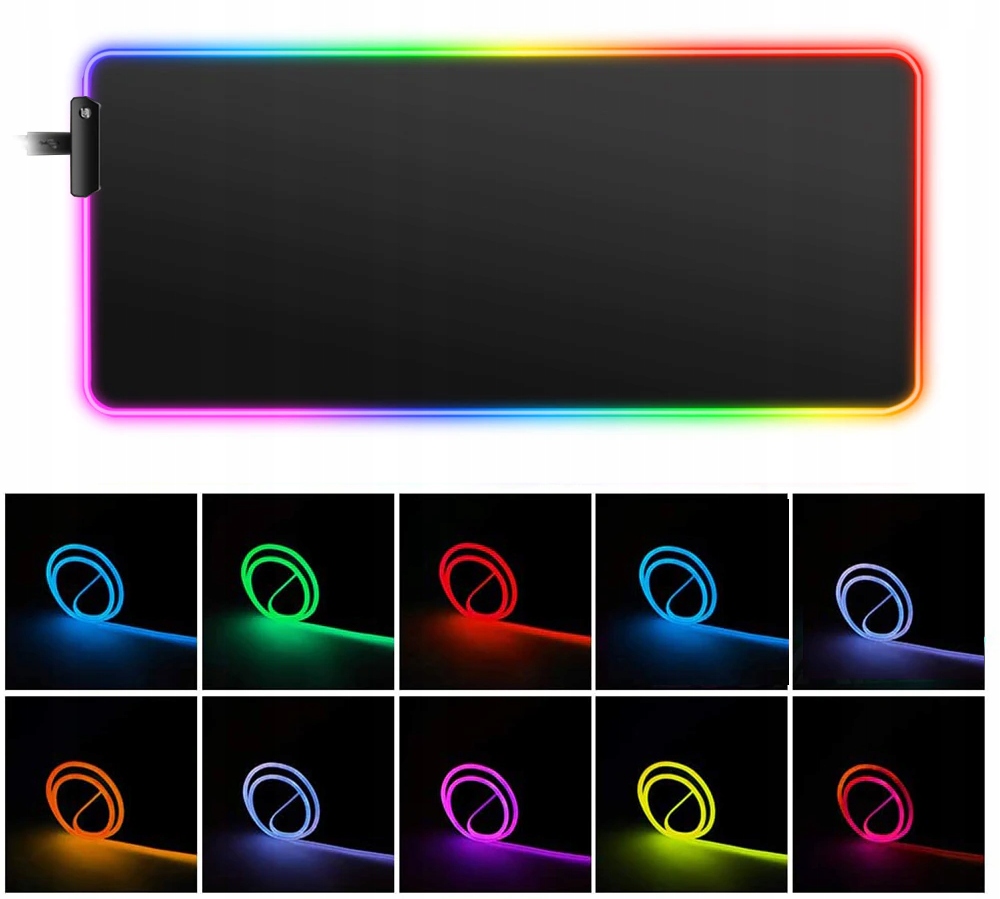 PODŚWIETLANA PODKŁADKA GAMINGOWA POD MYSZ LED XXL Kod producenta AK135D