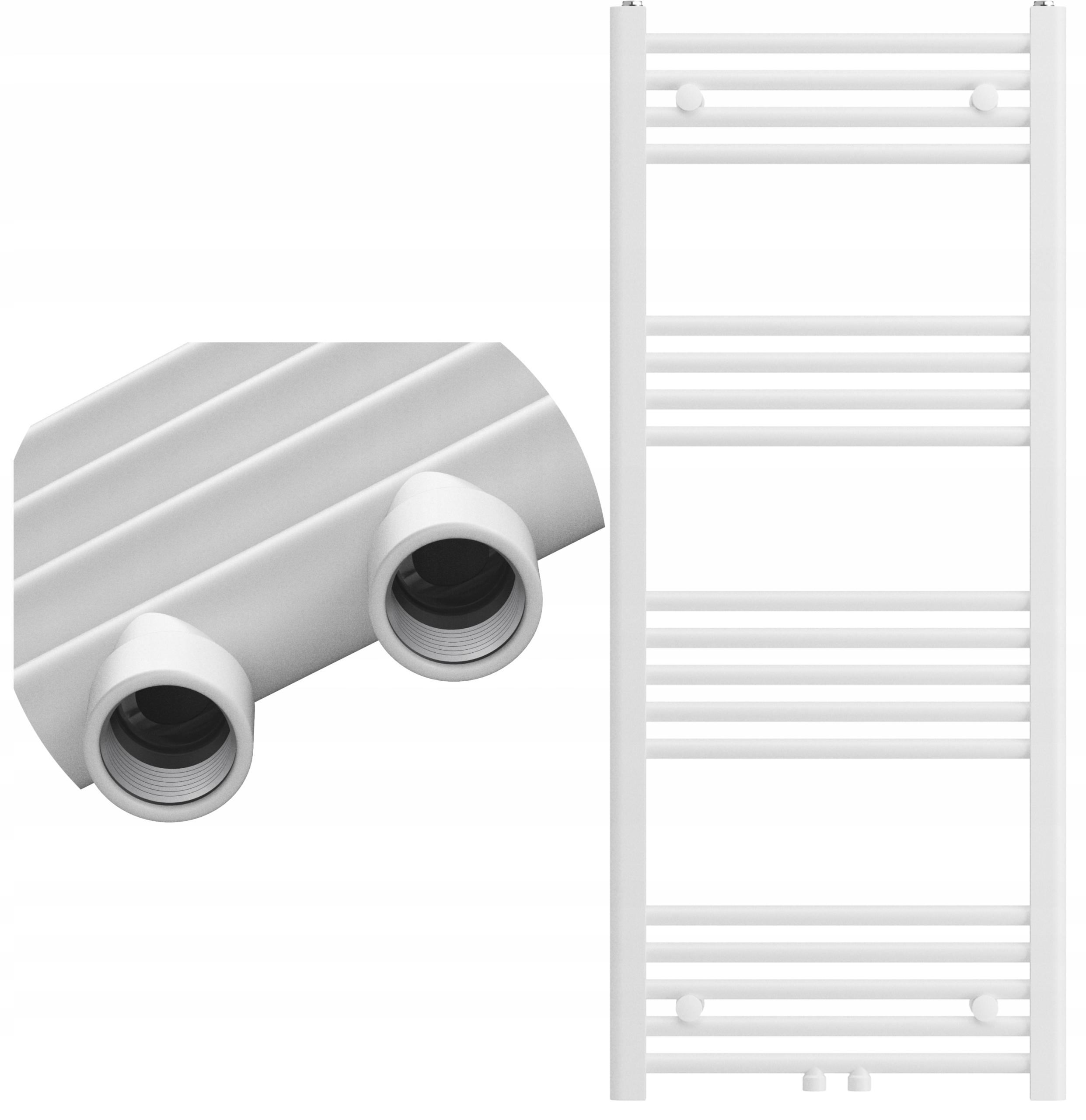 Radiátor Koupelnový Moderní Žebříkový Bílý 120x50 cm Raven