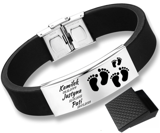 

Bransoletka z Twoim Grawerem stal Szlachetna 316L