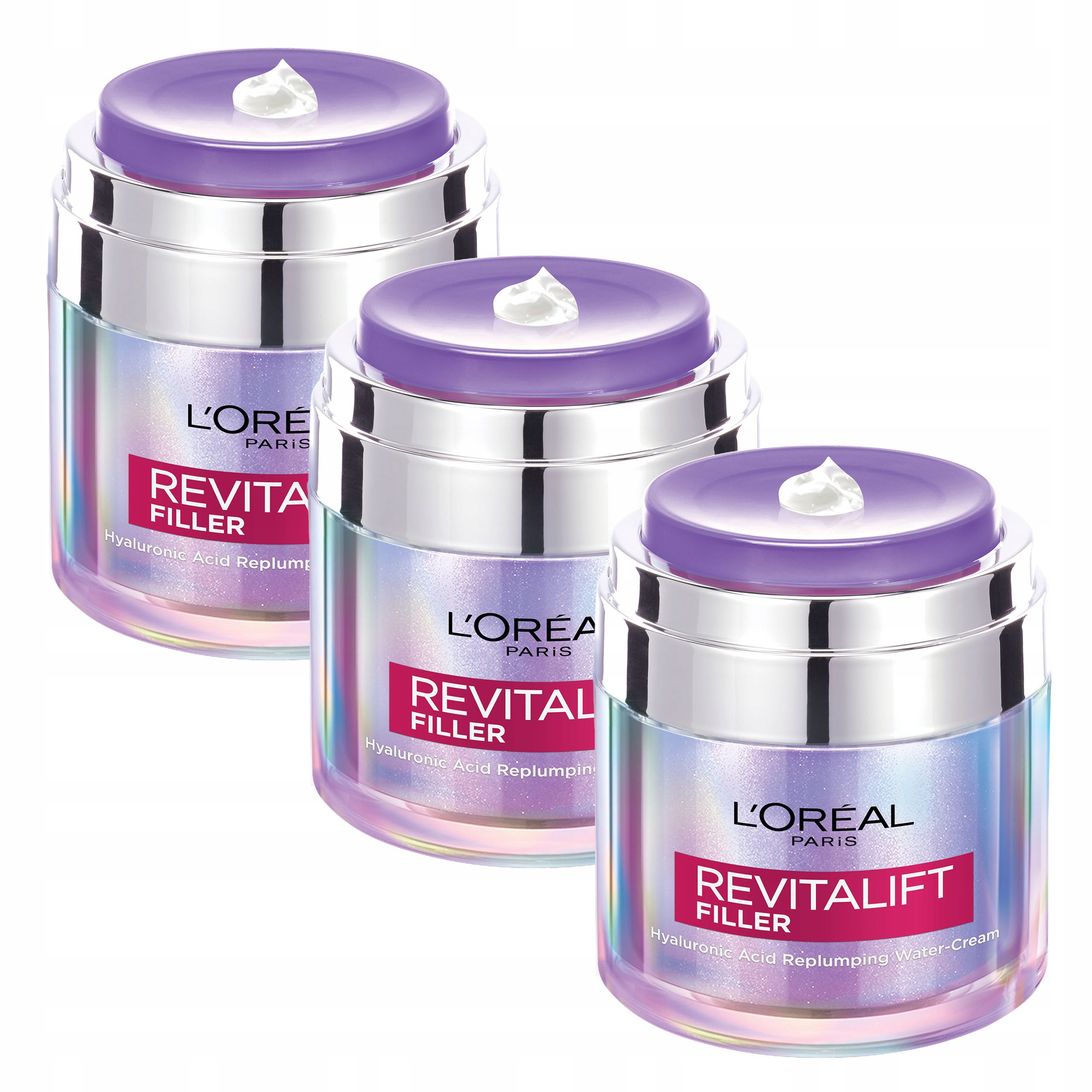 Zestaw 3x L'Oréal Revitalift Filler Krem Dzień Z Kwasem Hialuronowym 50 ml