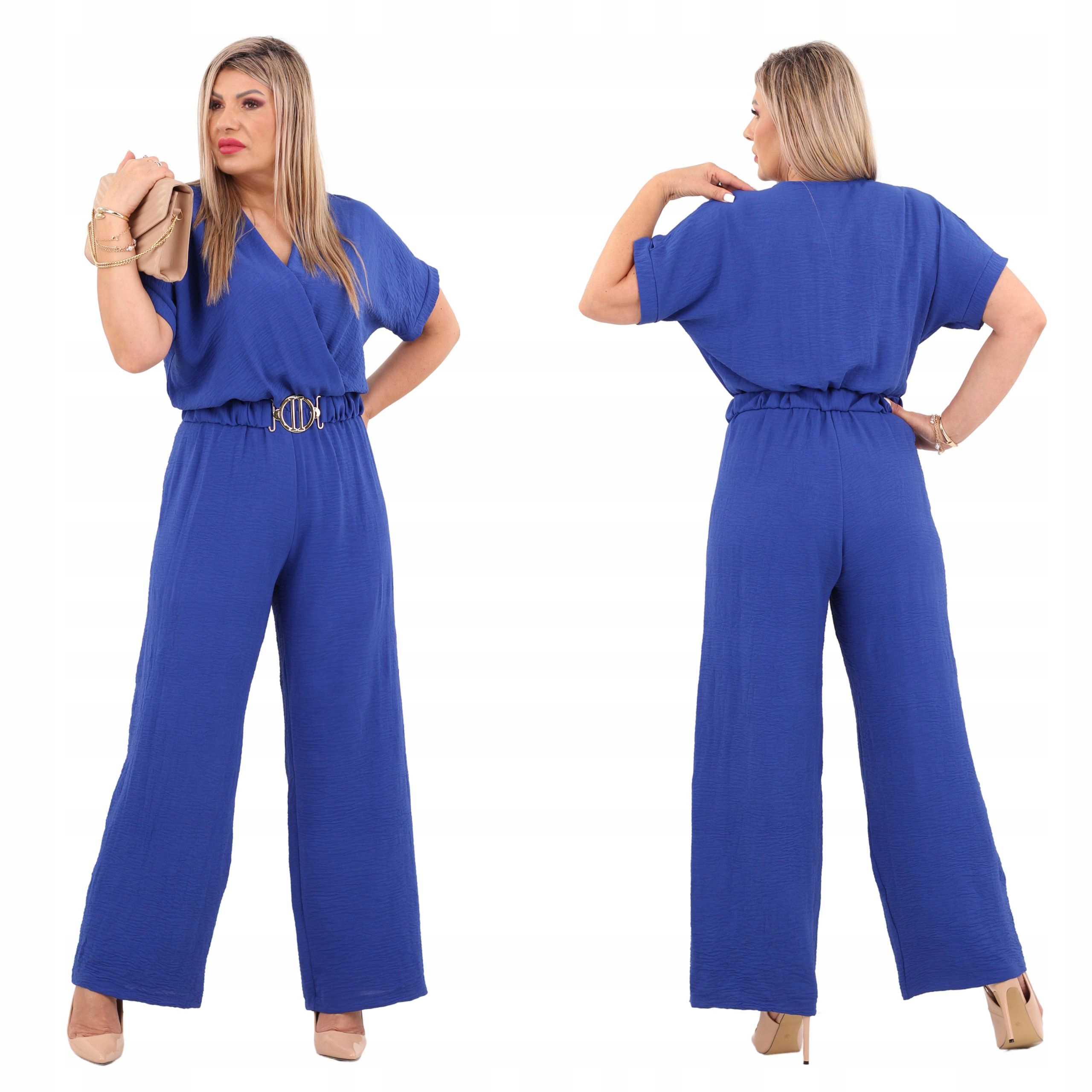 Kombinezon damski letni z paskiem Polski Producent duże rozmiary