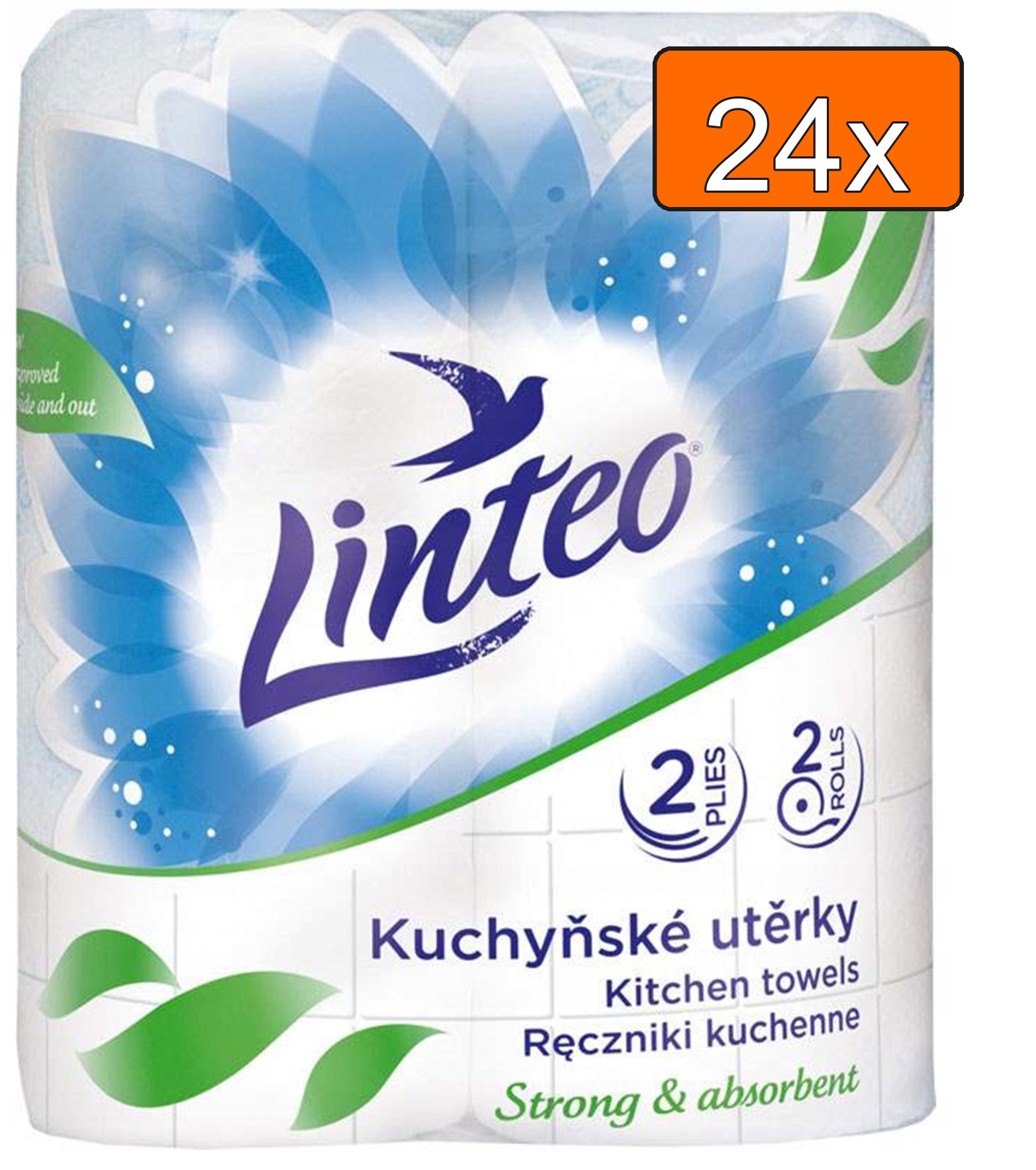 Linteo kuchyňské utěrky 2 role 10 m 24 balení