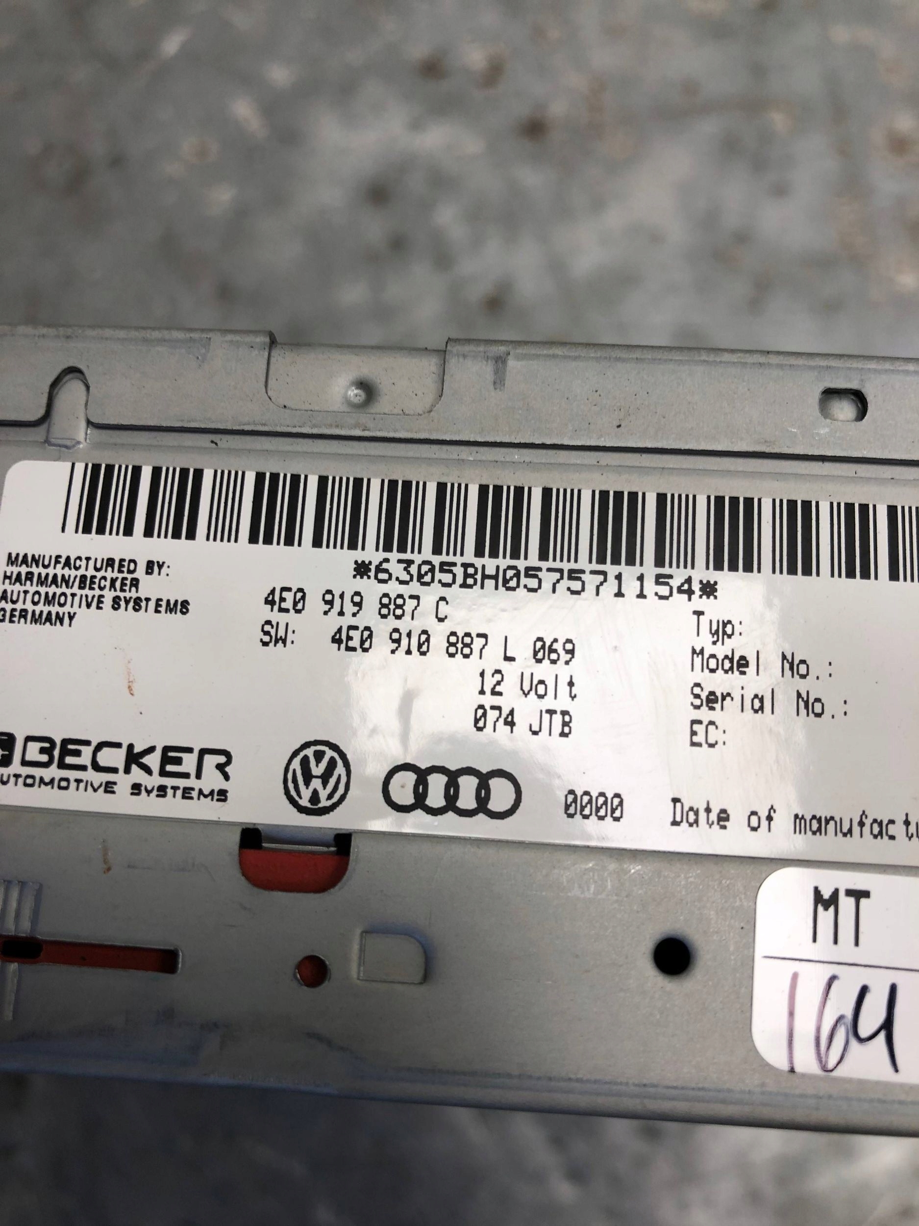 čitač navigacije AUDI A8 D3 4E0919887C