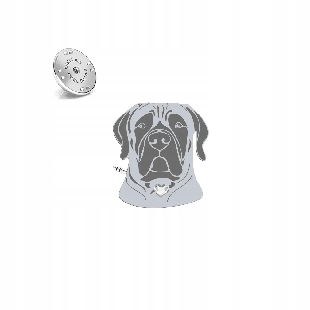 Odznak Stříbro925 Africký mastif Boerboel Pin Dárek Narozeniny Přání