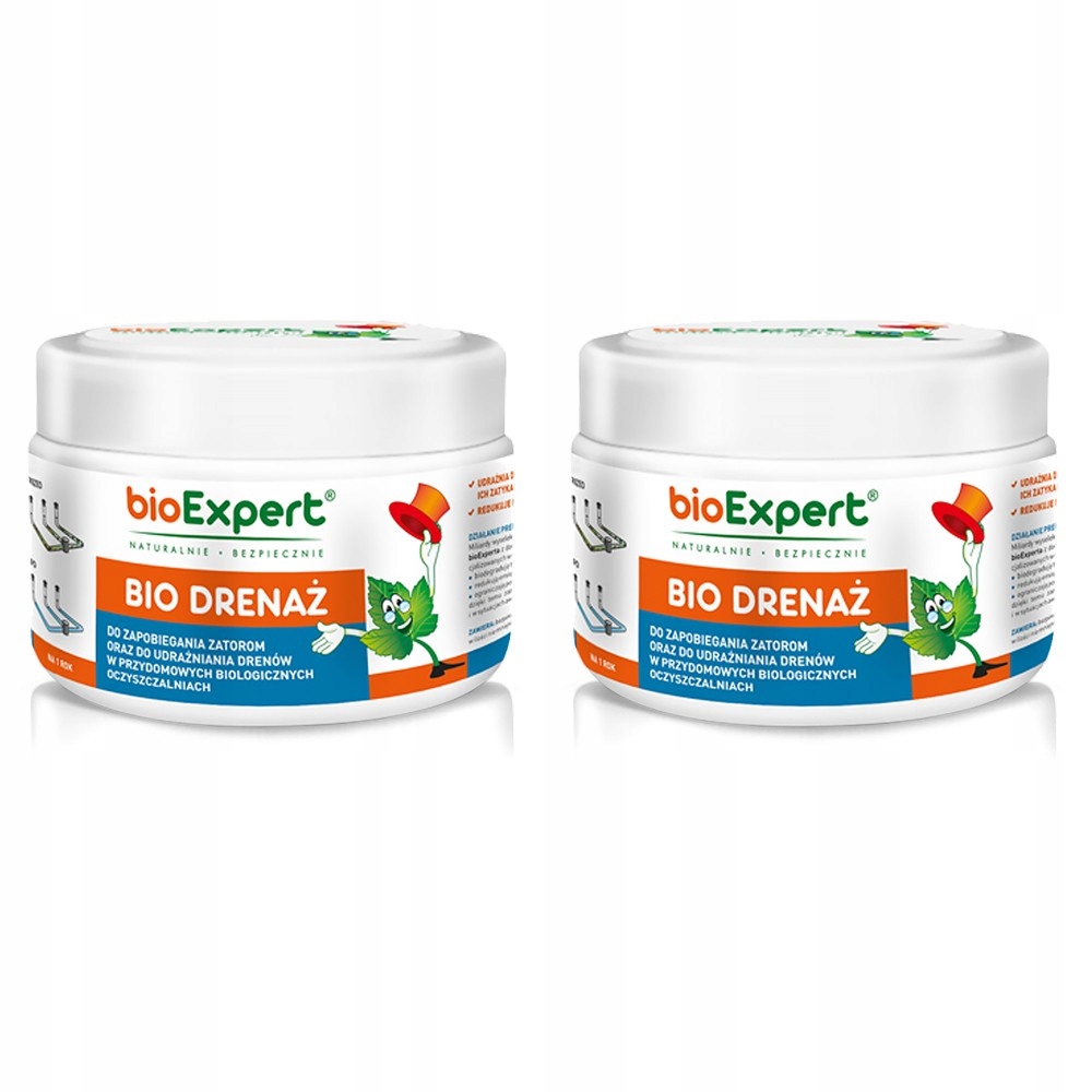 bioExpert Bio Drenaż Udrażnianie Drenaży Udrażniacz Drenów Studni 2 opak.