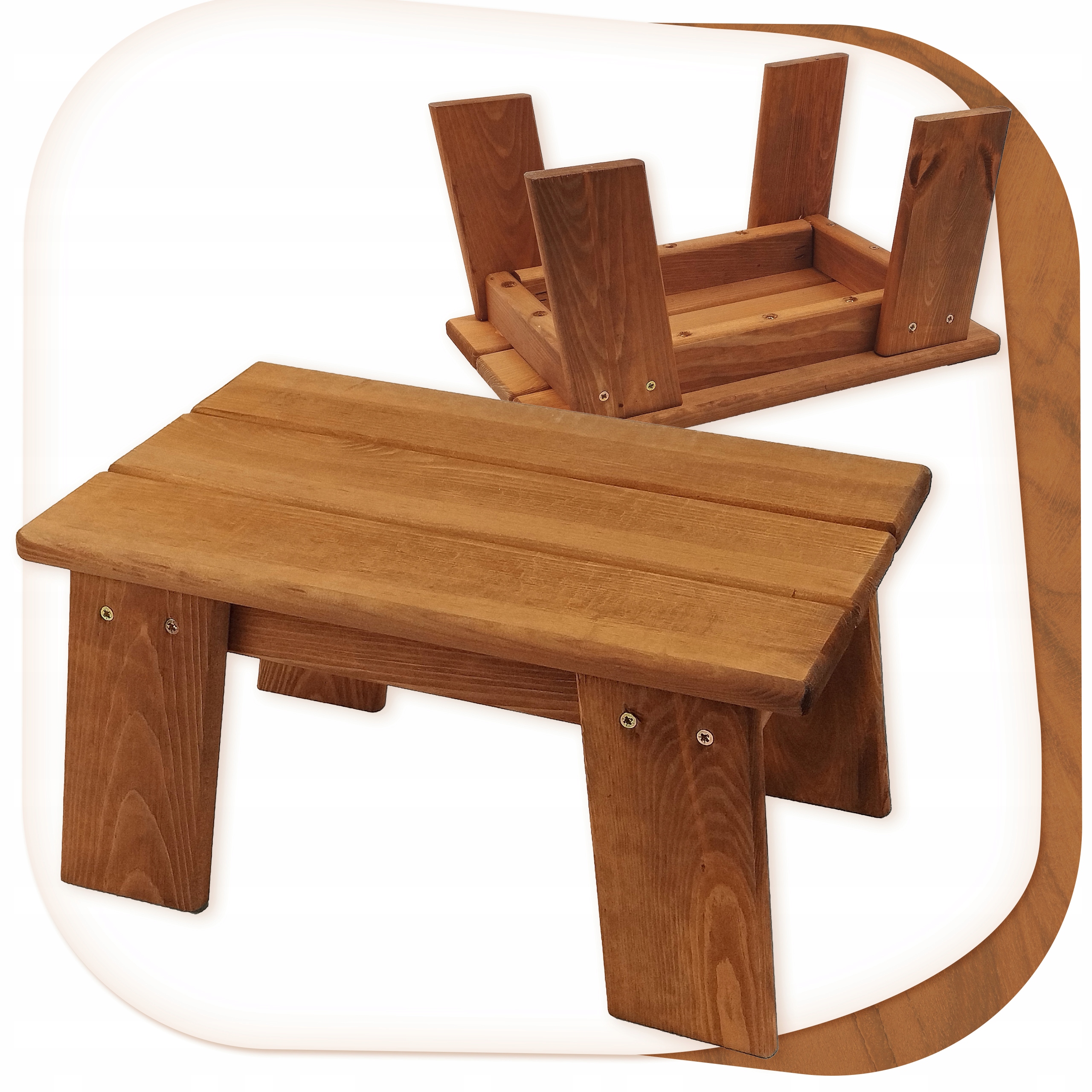 STOŁEK TABORET MAŁY DREWNIANY STOŁECZEK KUCHENNY PODEST RYCZKA Kod producenta 01