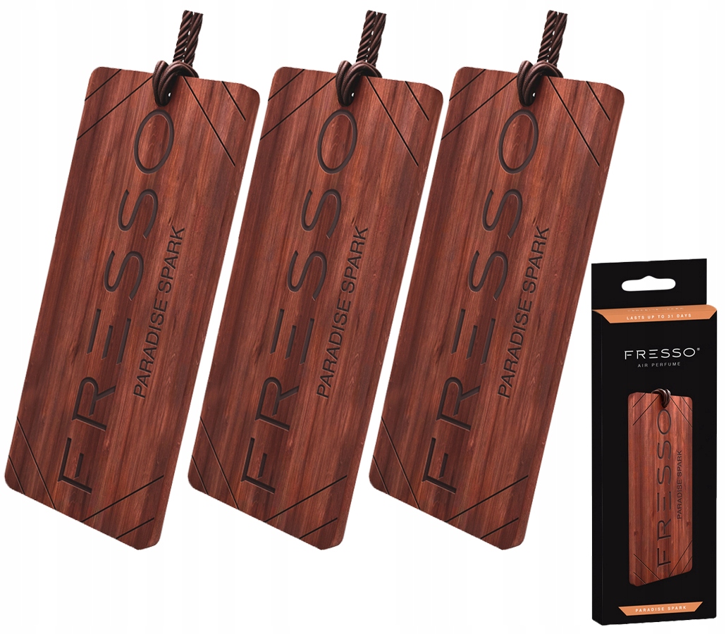 Zapach Do Samochodu Zawieszka Fresso Paradise Spark x 3 sztuki