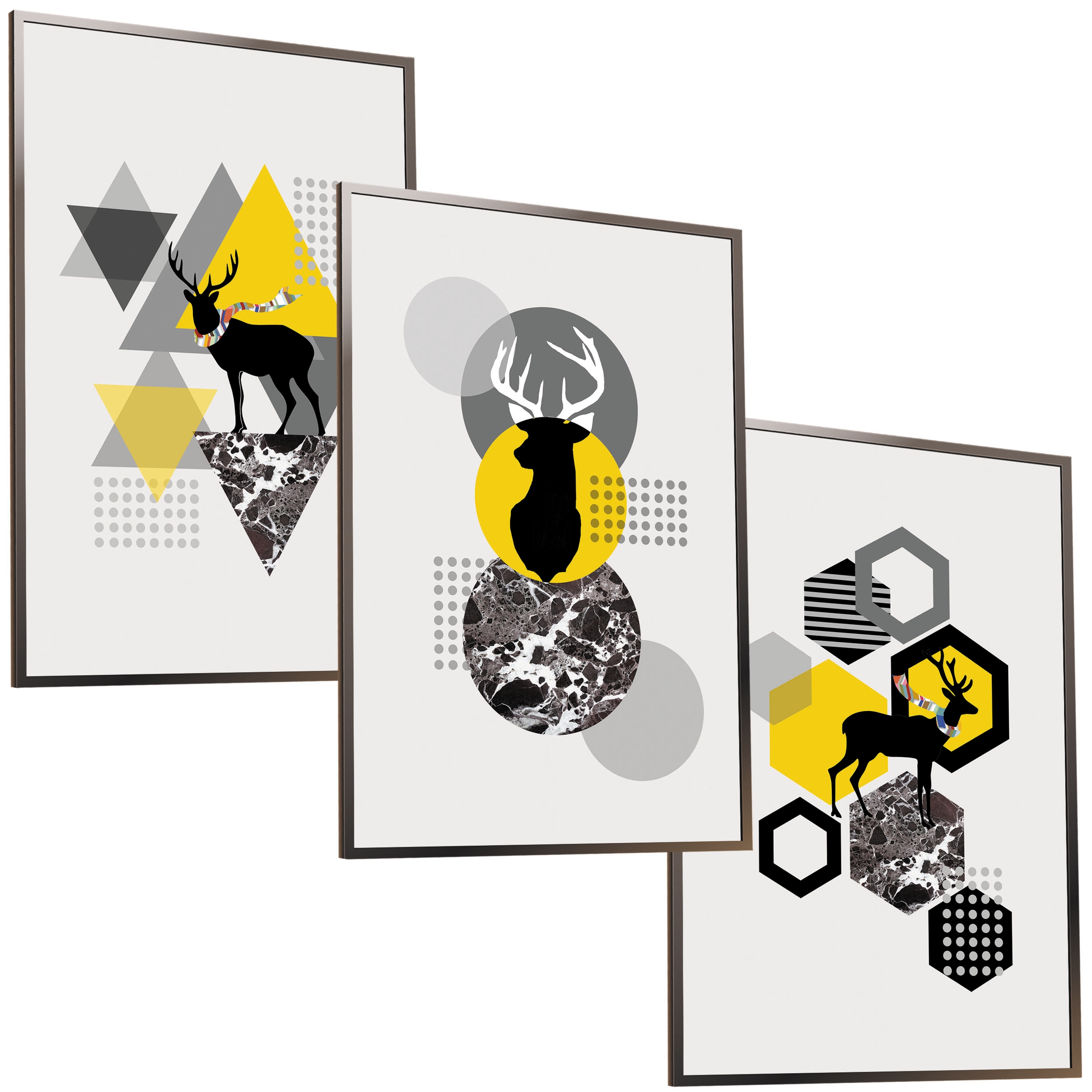 

Zestaw A3x3 Ramka Nowoczesny Obraz Jeleń Deer