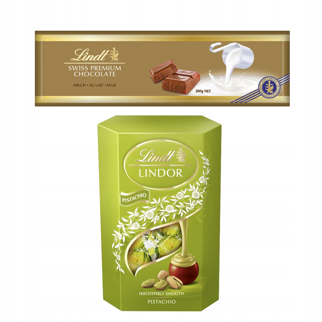 Lindt Swiss Szwajcarska czekolada mleczna i Praliny Lindor Pralinki 500g