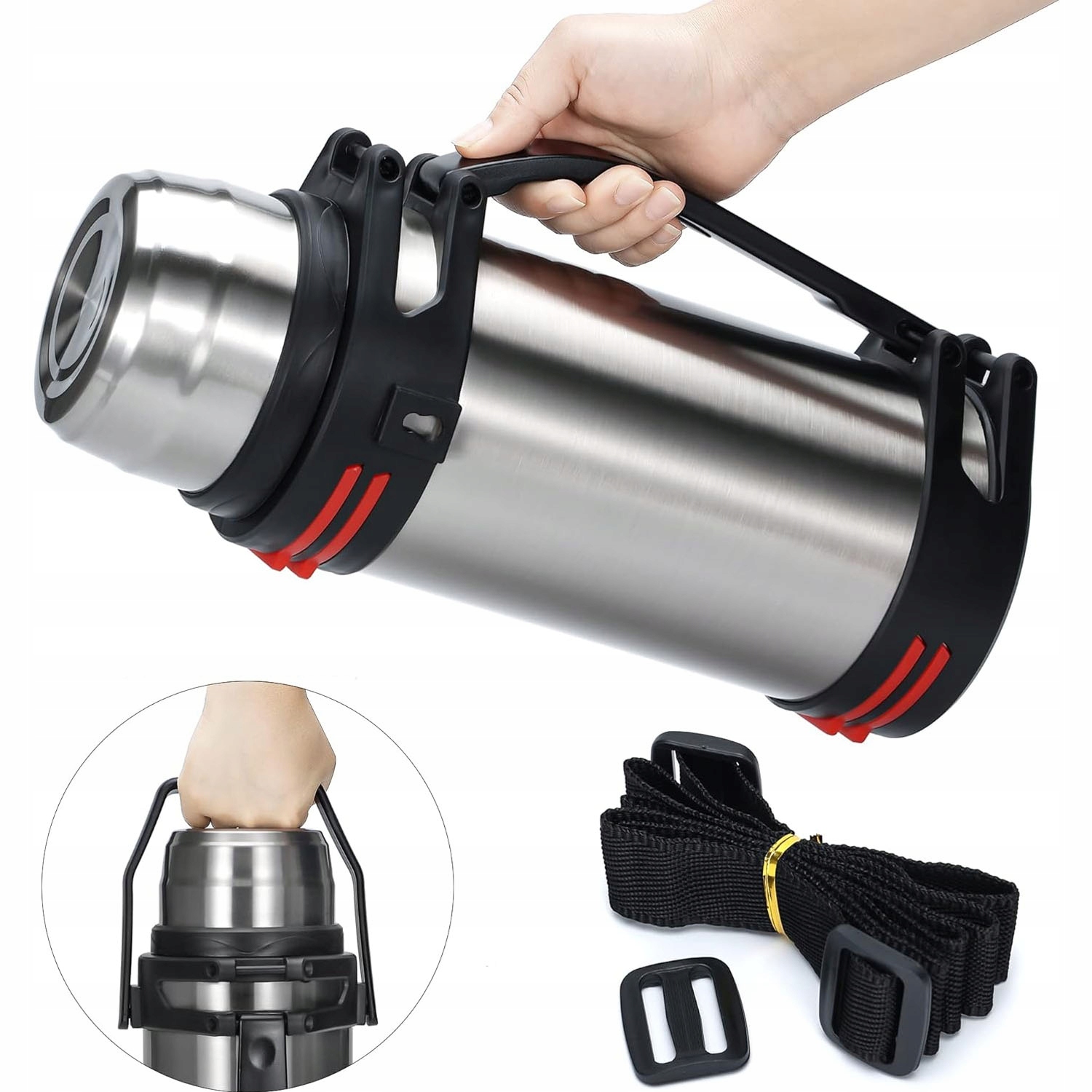 Vakuová Termoska 3000 ML Nerezová Ocel Proti Proříznutí Pro Kempování