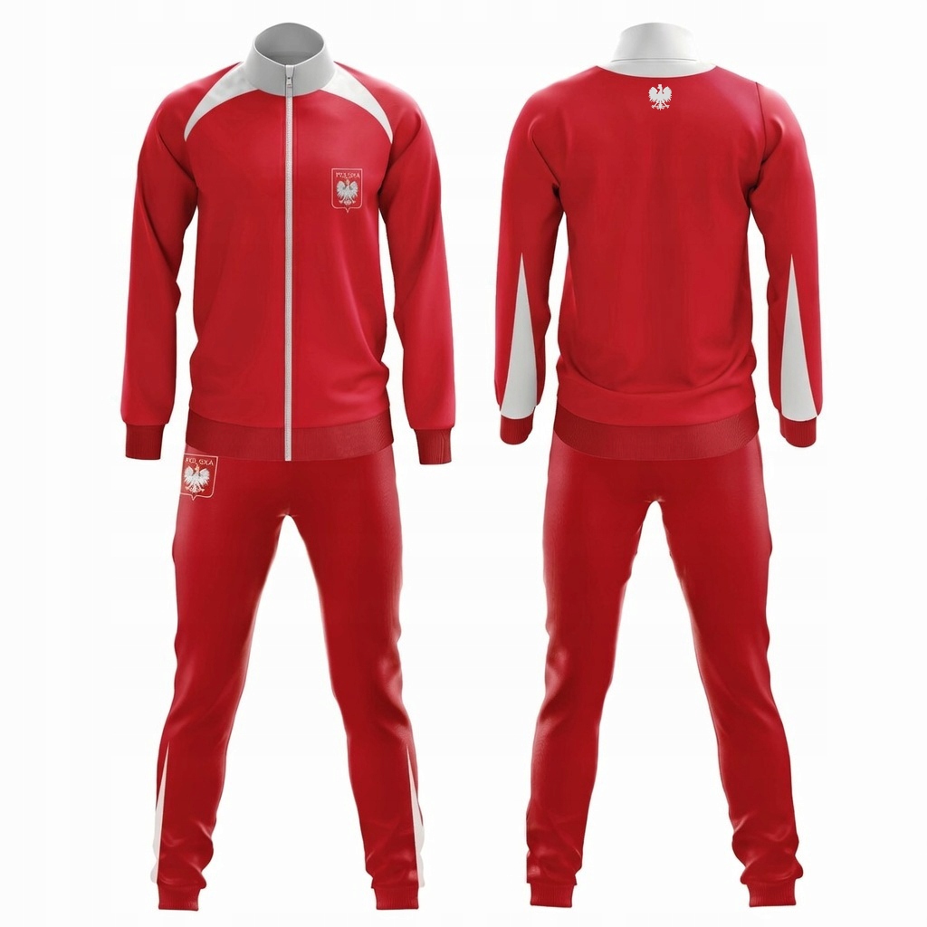 Sportowy dres Polska piłkarski z Własnym numerem i Imieniem komplet 122