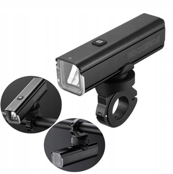 Přední světlo na kolo Rockbros RHL1000 Led Usb 1000LM IPX6 Silné!