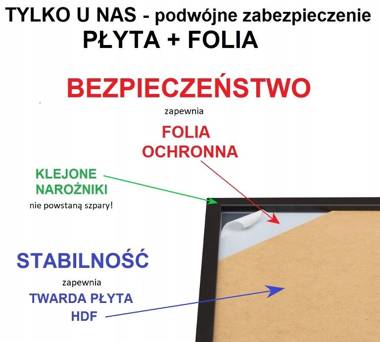 Lustro 80x60 GŁĘBOKA rama 3D CZARNA Rodzaj zwykłe