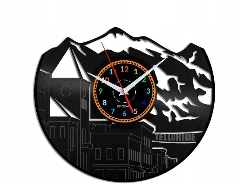 Telluride Dárek Originální dekorace do domu Hodiny z vinylové desky