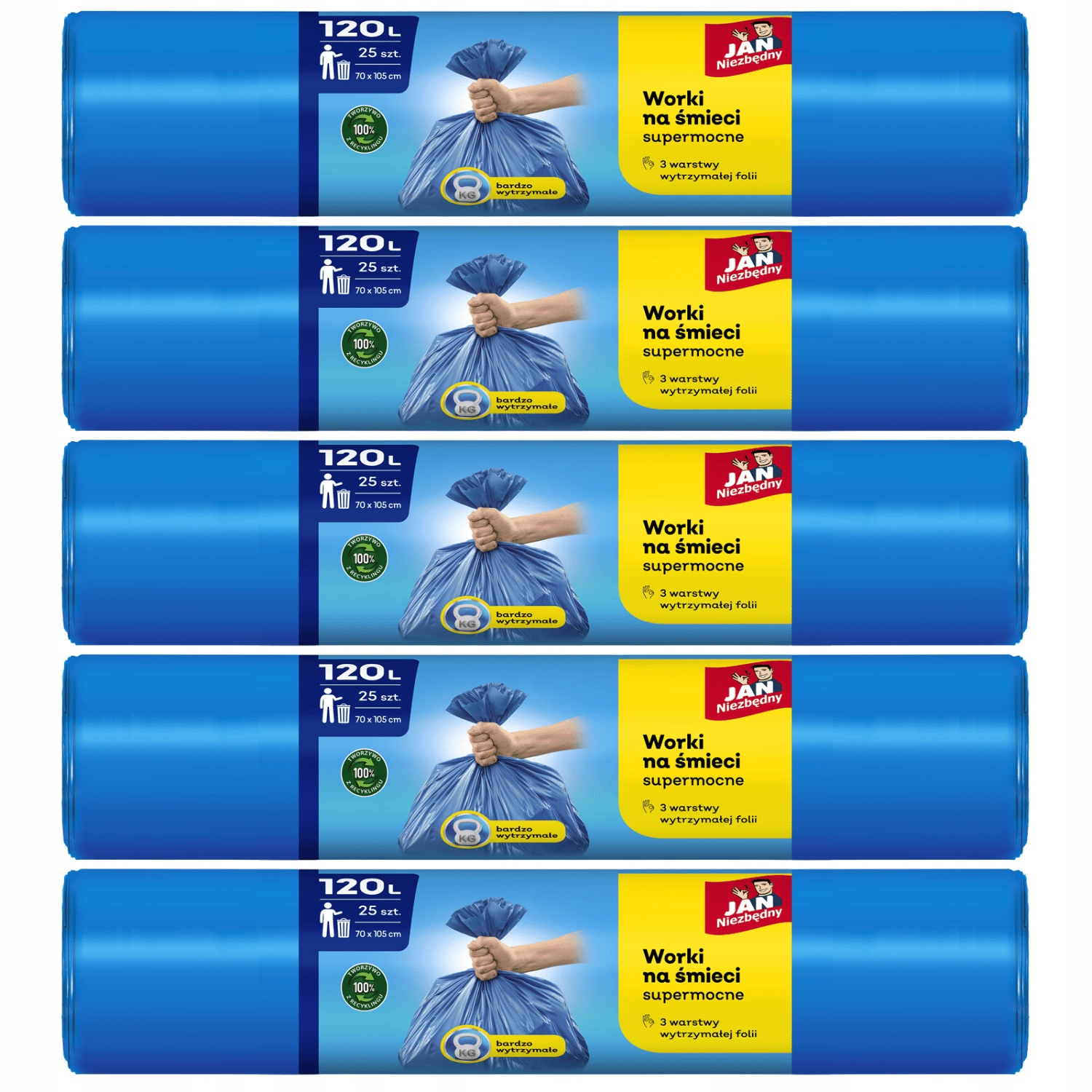 Levně Jan Niezbędny Pytle Na Odpadky 120 LX125, Silné