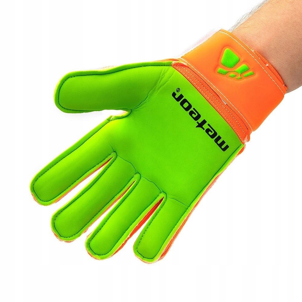 Rękawice bramkarskie Meteor CATCH ORANGE rozmiar 8 Krój flat