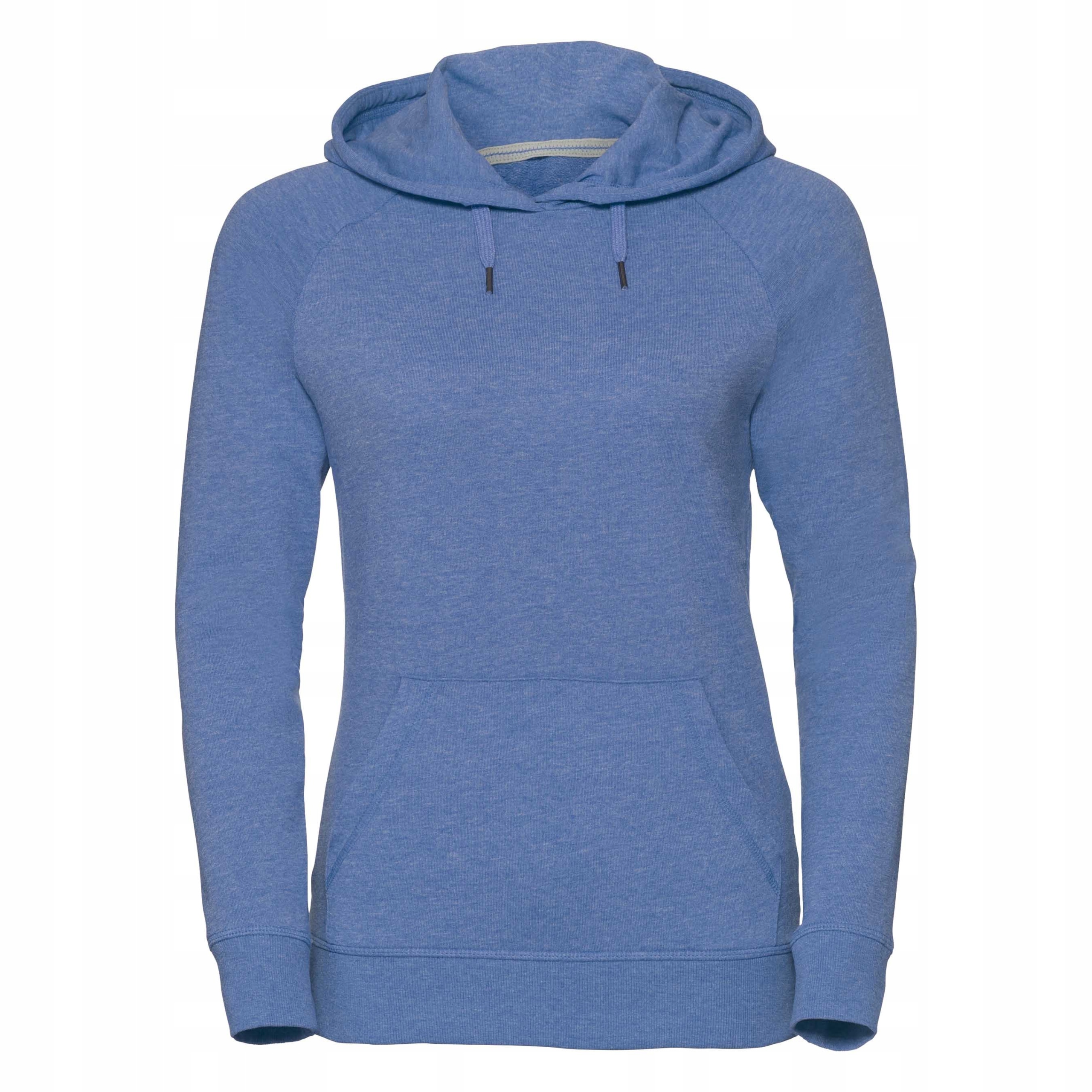 Mikina přes hlavu s s kapucí a bavlněným raglánem, modrá vel. XL