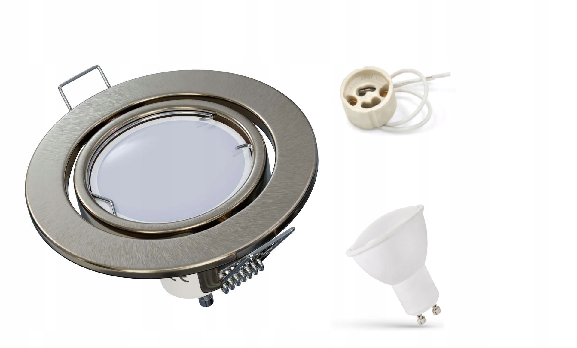 

Zestaw Oczko Vepa Chrom Satyna+gniazdo GU10+LED 4W