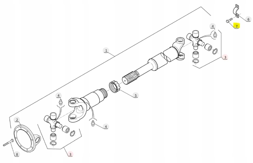 109752 - Manitou - Śruba zacisku krzyżaka Stan opakowania oryginalne