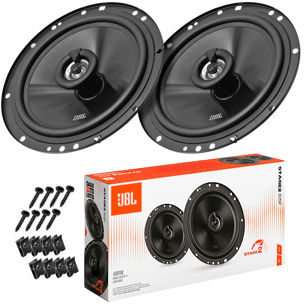 Głośniki Samochodowe Jbl Stage2 65F 165mm 480W 2-drożne 6,5"