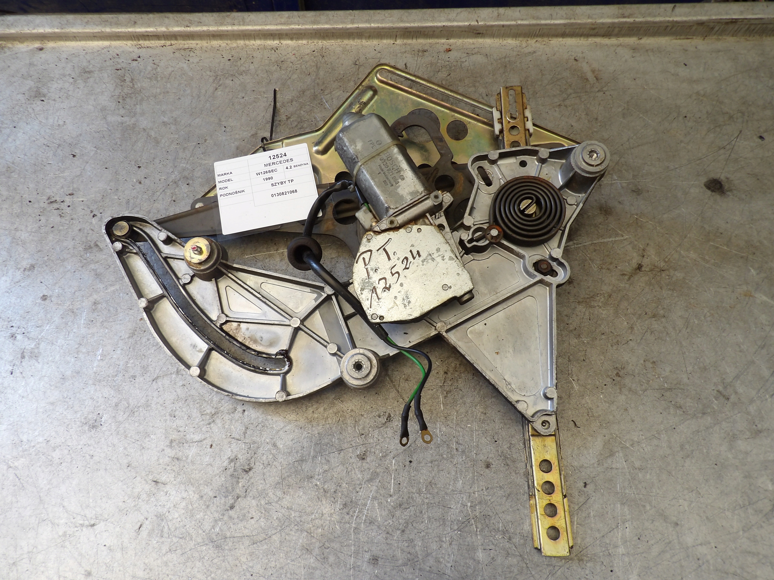 Mercedes W126 Coupe podnośnik szyby tył prawy