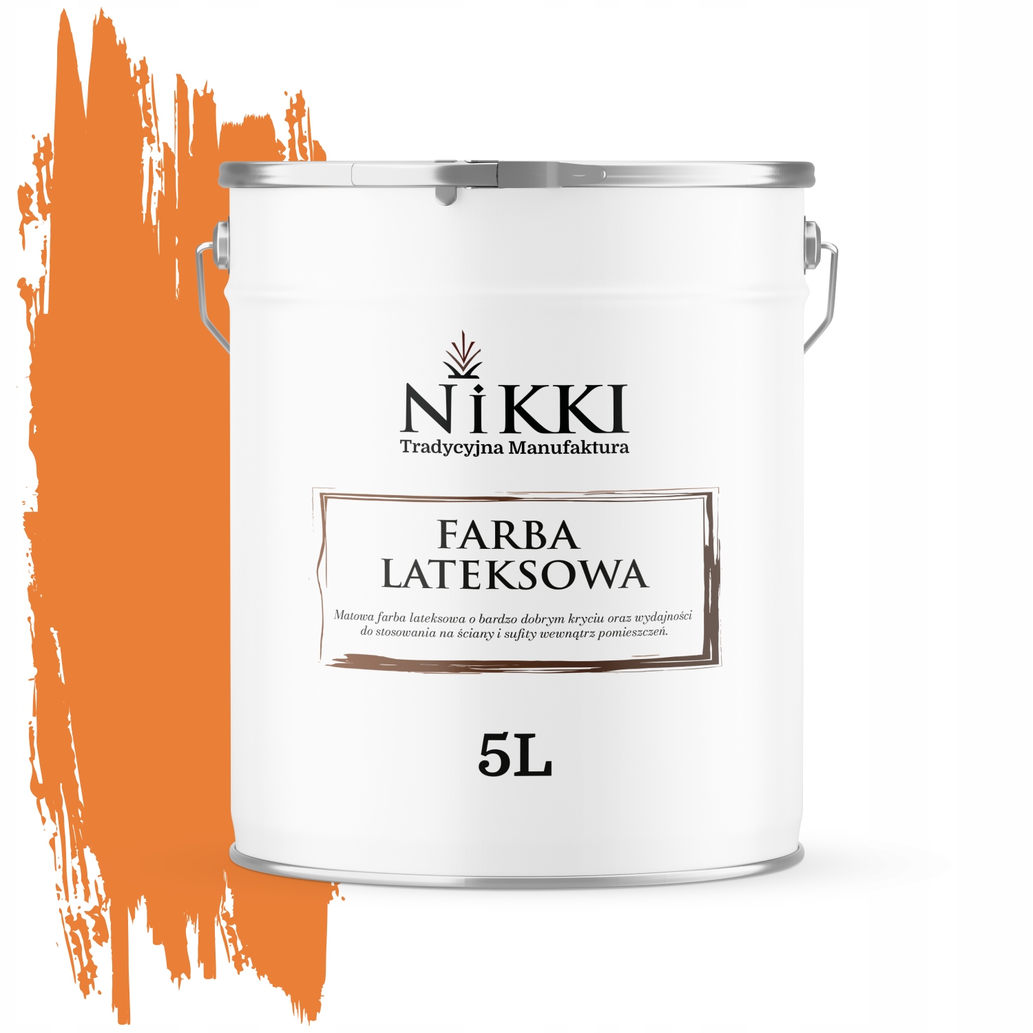 Latexová Farba Na Stenu Oranžová Intenzívna H5933 5L Matná Na Steny